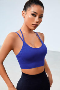 Thumbnail for Strappy Scoop Neck Sports Bra