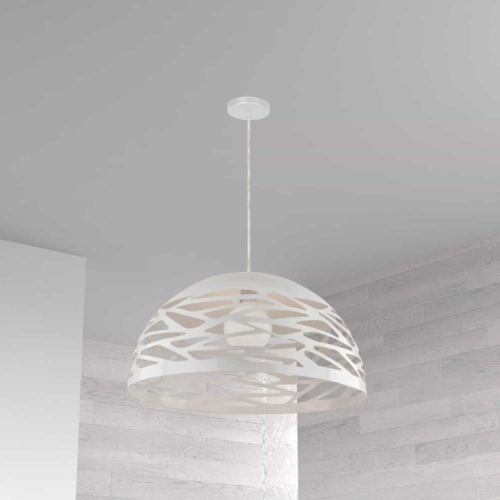 Sophie 1LT Pendant, Matte White Finish