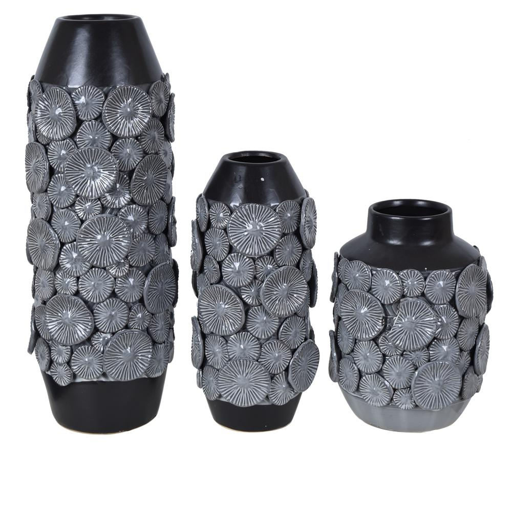 1 Set of 3 Ceramic Vase Pcs