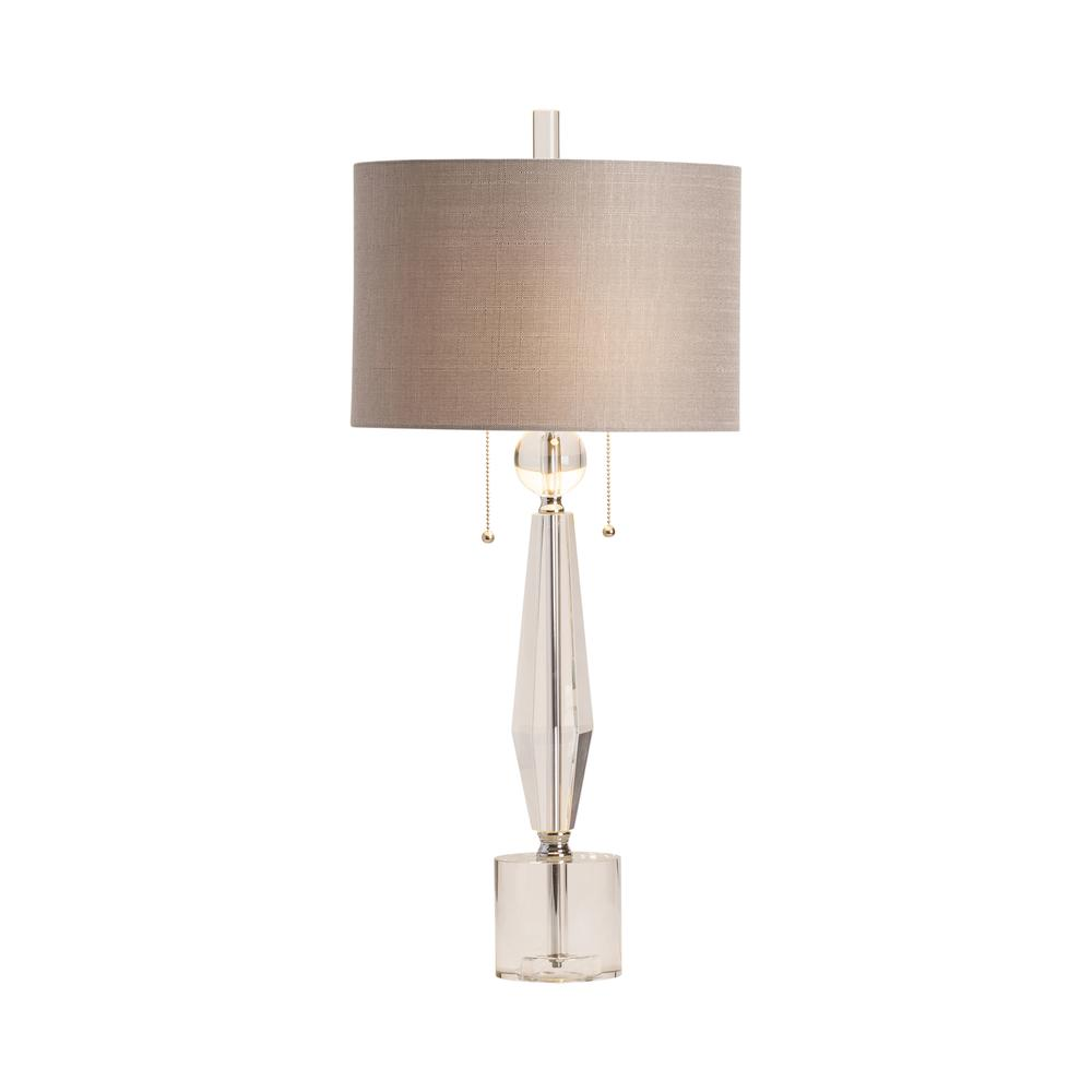 32.5"H Clear Crystal Table Lamp