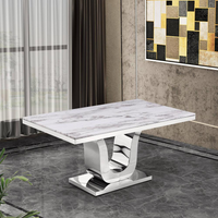 Thumbnail for Dining Table with White Marble Top