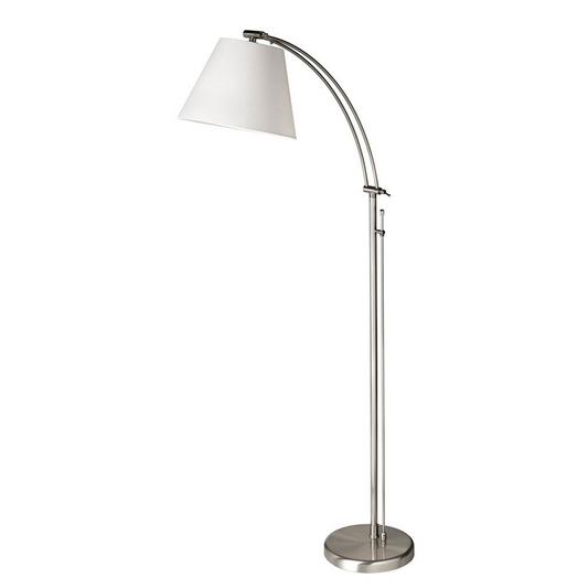 Kara Adjustable Floor Lamp - White Shade