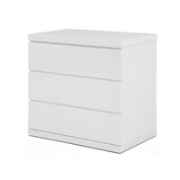 Thumbnail for Anna Dresser Single High Gloss White Full extension drawers
