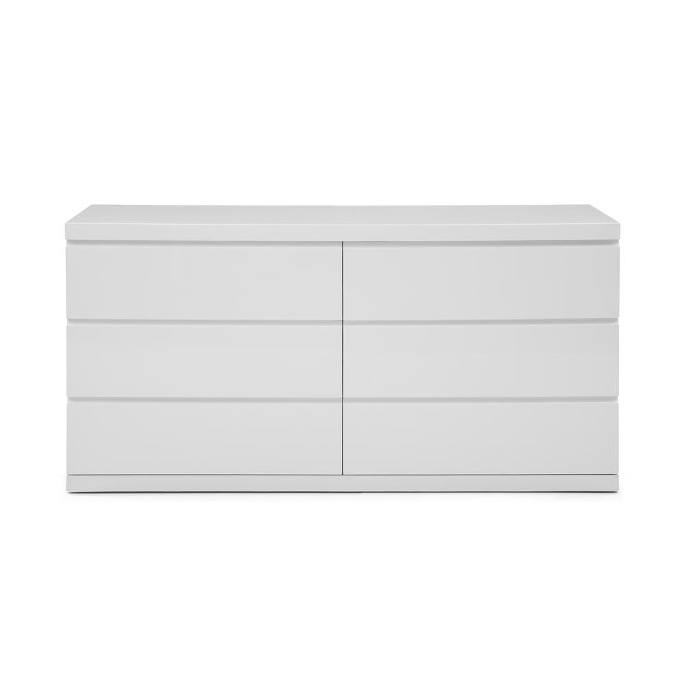 Anna Dresser Double High Gloss White Full extension drawers