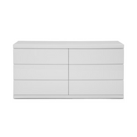 Thumbnail for Anna Dresser Double High Gloss White Full extension drawers