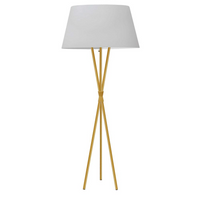 Thumbnail for Kimberly 1LT Floor Lamp, Gold w/ White Shade