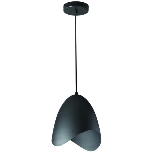 Natalie 1LT Steel Pendant, Black Finish