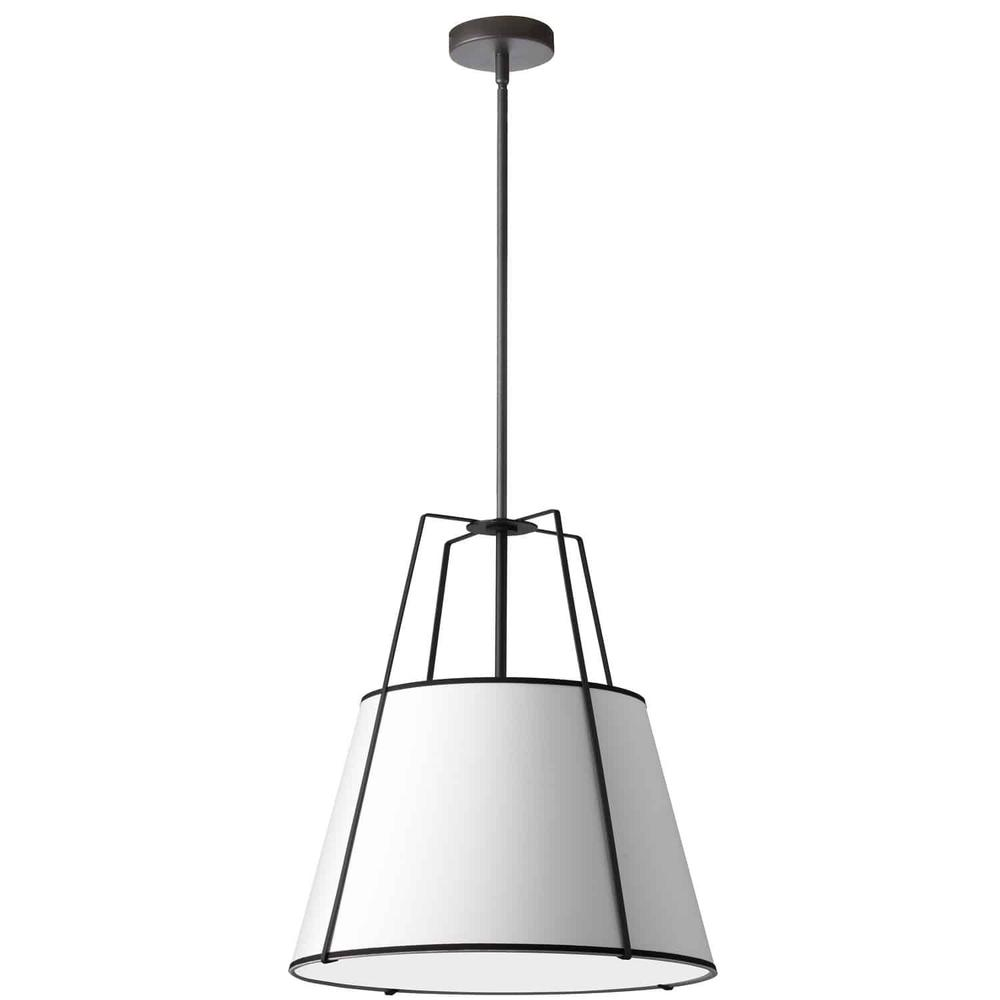 Charlotte 1LT Trapezoid Pendant, MB with WH Shade