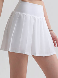 Thumbnail for Pleated Elastic Waistband Sports Skirt