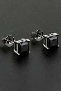 Thumbnail for 925 Sterling Silver Square Moissanite Stud Earrings