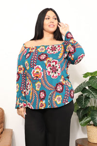 Thumbnail for Sew In Love Full Size Floral Cold Shoulder Blouse