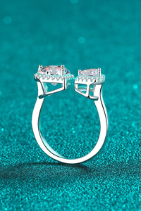 Thumbnail for Heart-Shape Moissanite Open Ring