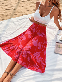 Thumbnail for Printed Elastic Waist Skirt