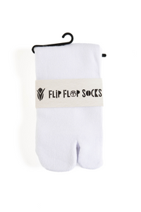 Thumbnail for Mini-Crew - V-Toe Thicker Flip-Flop Tabi Socks Athletic or Casual White Cotton Blend Comfortable Stylish