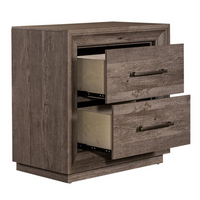 Thumbnail for 2 Drawer Night Stand w/ Charging Station - 272-BR61