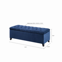 Thumbnail for Shandra Tufted Top Storage Bench