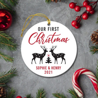 Thumbnail for Personalized Christmas Round Ceramic Ornament