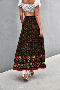 Thumbnail for Floral Tied Maxi Skirt