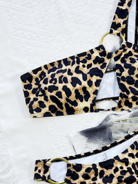 Thumbnail for Leopard One-Shoulder Bikini Set