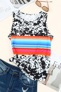 Thumbnail for Multicolored Round Neck Tank Top