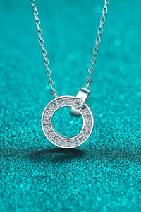 Thumbnail for Moissanite Pendant Rhodium-Plated Necklace