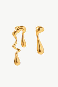 Thumbnail for 18K Gold Plated Geometric Mismatched Earrings