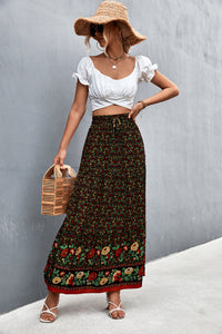 Thumbnail for Floral Tied Maxi Skirt