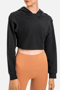 Thumbnail for Long Sleeve Cropped Sports Hoodie