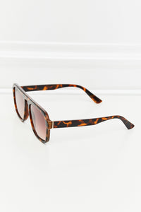 Thumbnail for Tortoiseshell Square Polycarbonate Frame Sunglasses