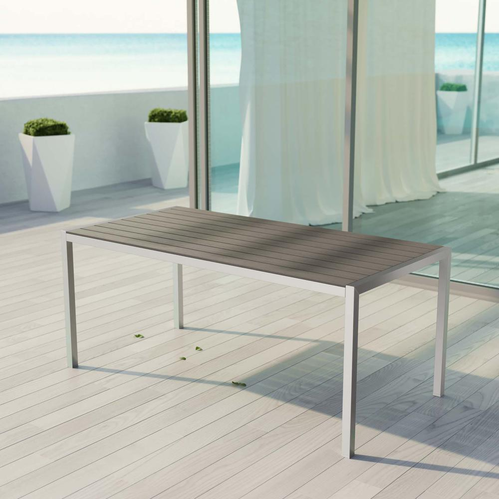 Shore Outdoor Patio Aluminum Dining Table