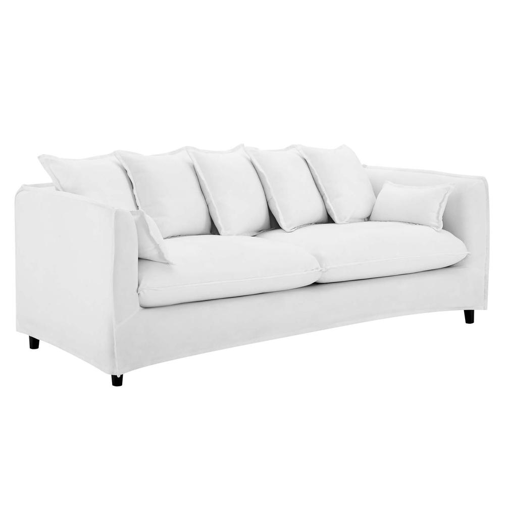 Avalon Slipcover Fabric Sofa - White EEI-4449-WHI