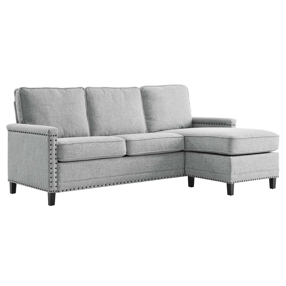 Ashton Upholstered Fabric Sectional Sofa - Light Gray EEI-4994-LGR