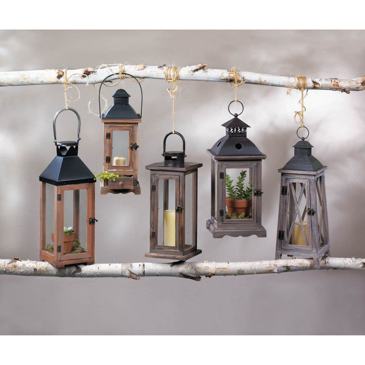 Hinged Candle Lantern - 19 inches