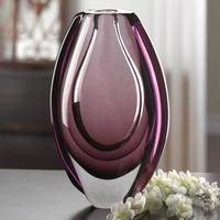 Thumbnail for Light Purple Orchid Art Glass Vase