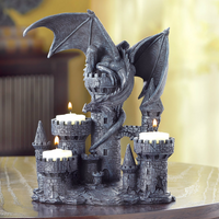 Thumbnail for Dragon and Castle Candle Holder