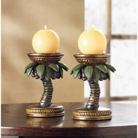 Thumbnail for Palm Tree Candle Holder Pair