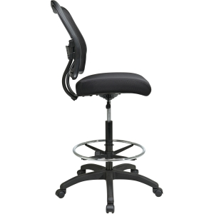 Office Star Air Grid Mesh Back Drafting Chair - Mesh Seat - Mesh Back - 5-star Base - Black - 20" Seat Width x 19.75" Seat Depth - 21.3" Width x 25.5" Depth x 51" Height