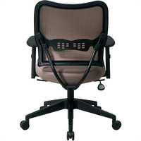 Thumbnail for Office Star Space VeraFlex Series Task Chair - Fabric Latte Seat - Fabric Back - 5-star Base - Latte - 19.50