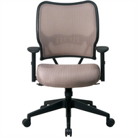 Thumbnail for Office Star Space VeraFlex Series Task Chair - Fabric Latte Seat - Fabric Back - 5-star Base - Latte - 19.50