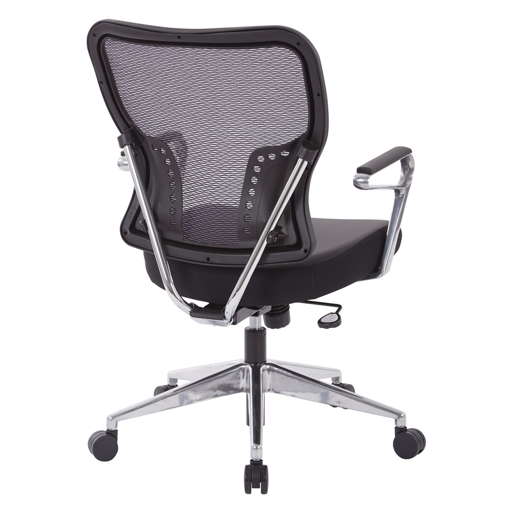 Air Grid® Back and Padded Bonded Leather Seat Chair