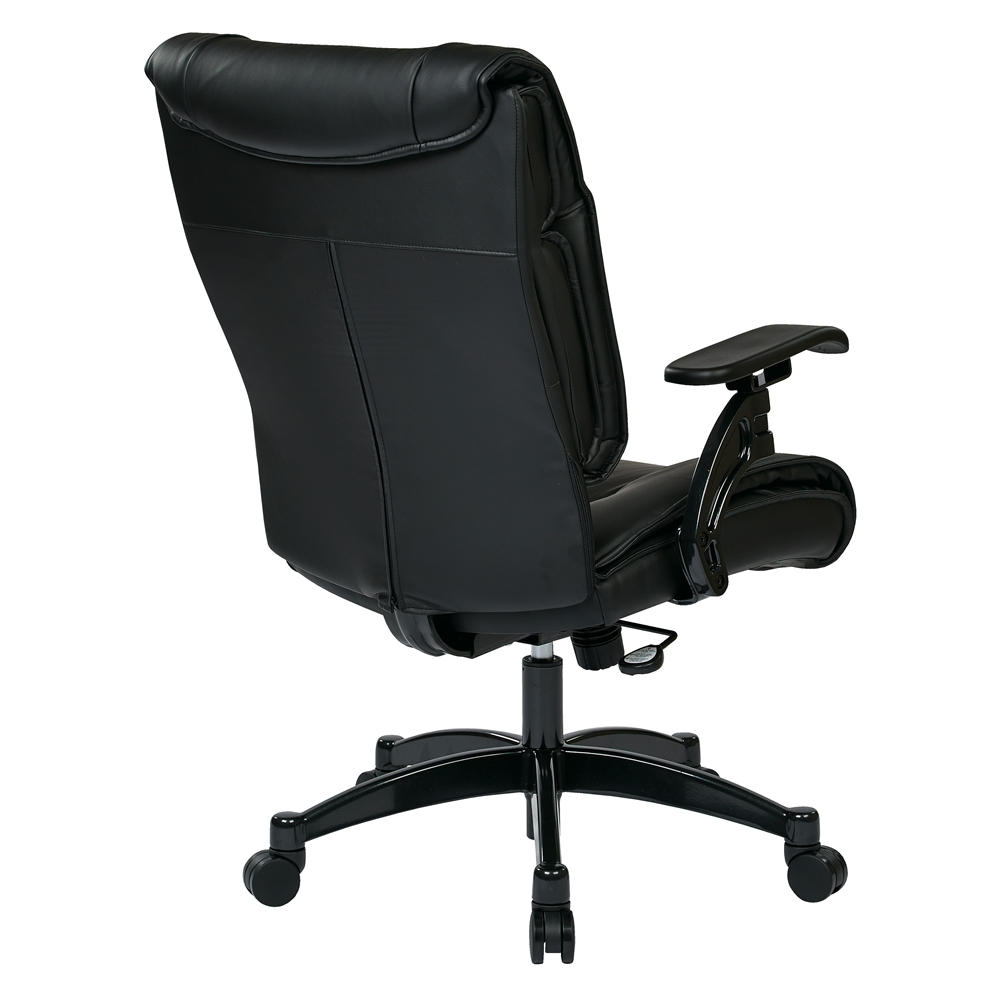 Black Bonded Leather Conference Chair