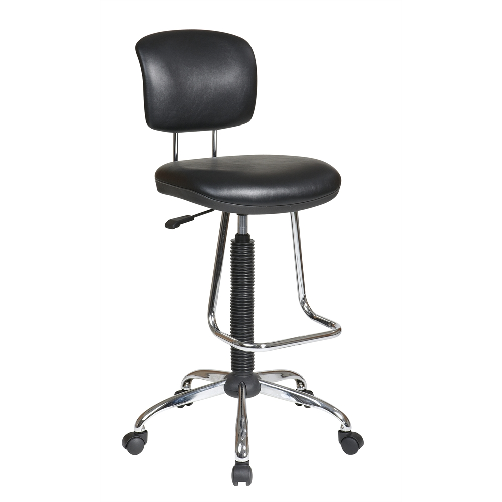 Chrome Finish Economical Chair with Teardrop Footrest