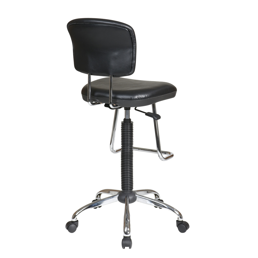 Chrome Finish Economical Chair with Teardrop Footrest