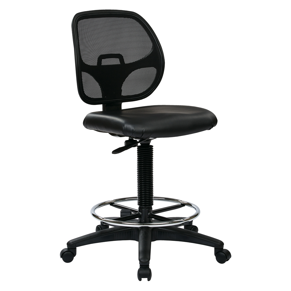 Deluxe Mesh Back Drafting Chair with 20" Diameter Foot ring