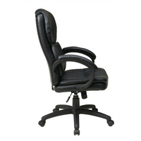 Thumbnail for High Back Black Bonded Leather Executive Chair with Padded Arms