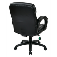 Thumbnail for Mid Back Black Bonded Leather Executive Chair with Padded Arms