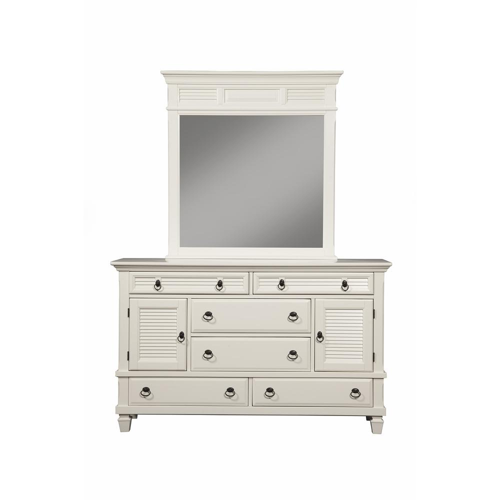 Winchester 6 Drawer Dresser w/2 Cabinets, White