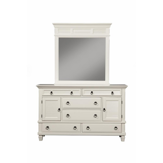 Winchester 6 Drawer Dresser w/2 Cabinets, White