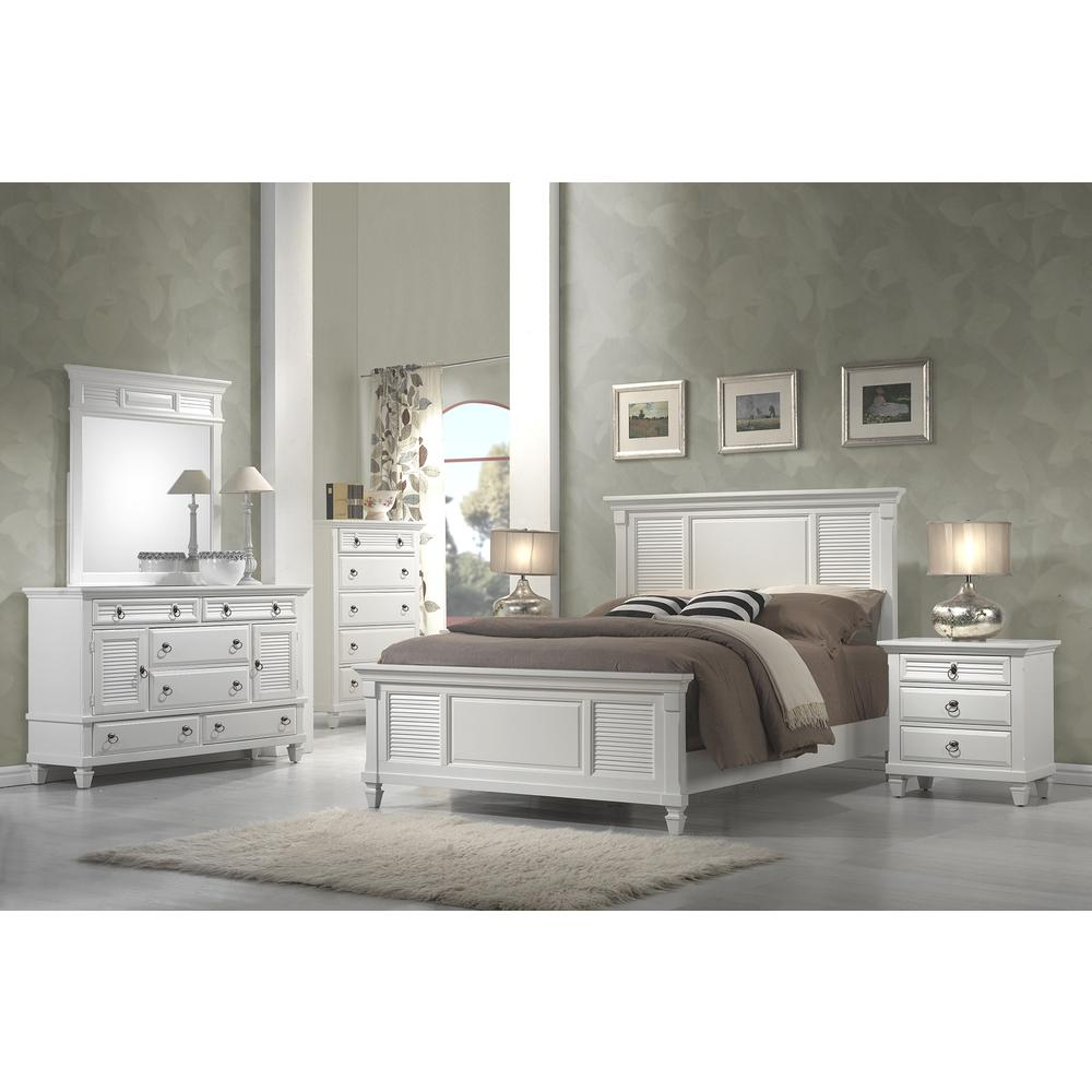 Winchester 6 Drawer Dresser w/2 Cabinets, White