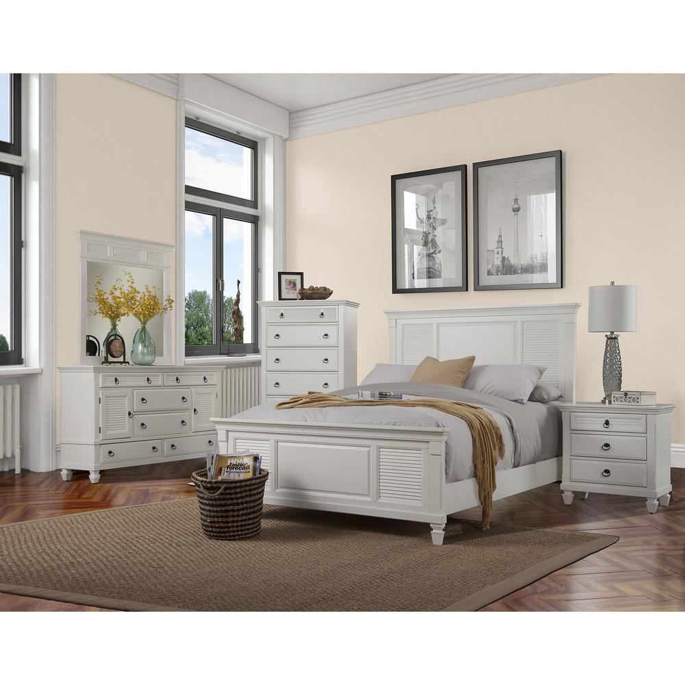 Winchester 6 Drawer Dresser w/2 Cabinets, White